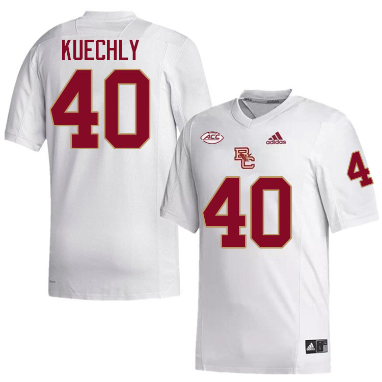 Luke Kuechly Jersey,#40 Luke Kuechly Boston College Eagles Football Jersey,Uniforms-White